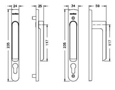 Schüco Designlinie Standardgriff