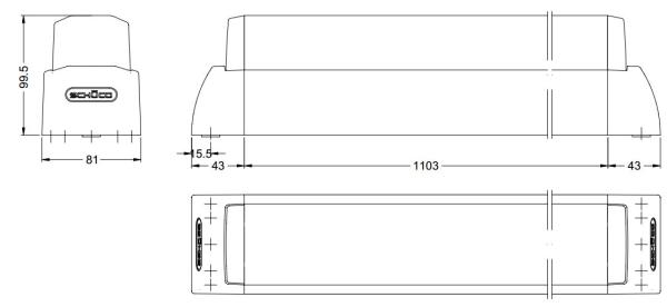 Schüco Druckstange für Fluchttürsysteme