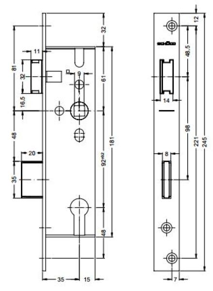 Riegel-Fallenschloss 241258 / 241257