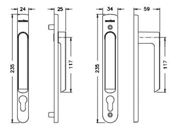 Schüco Designlinie Standardgriff